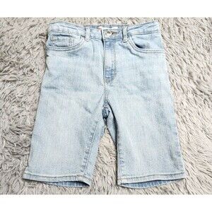 Levis Girls Kids Jean Shorts Size‎ 10 Light Wash Blue Denim High Rise Bike